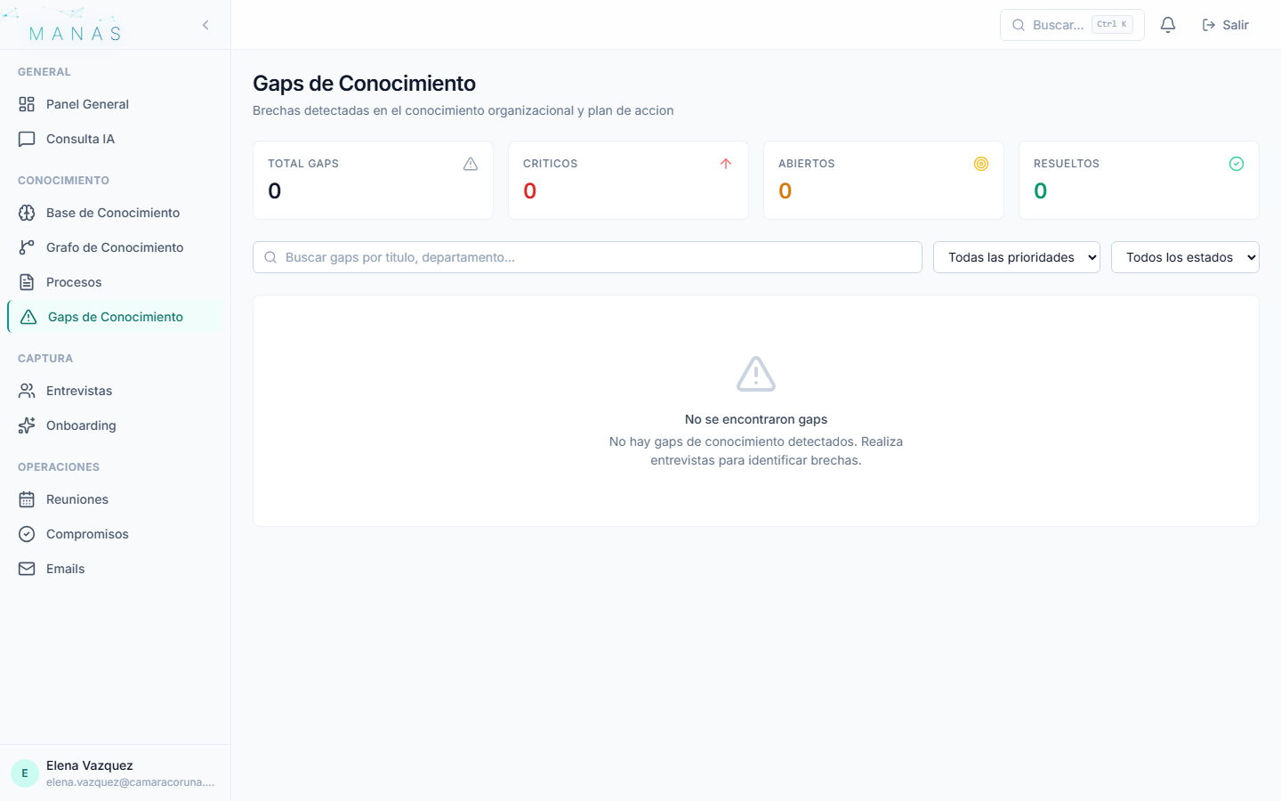 Gaps de conocimiento detectados en Manas